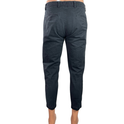 Club Monaco Men's Gray Mid Waist Skinny Tapered Leg Chino Trousers Pants Size 30