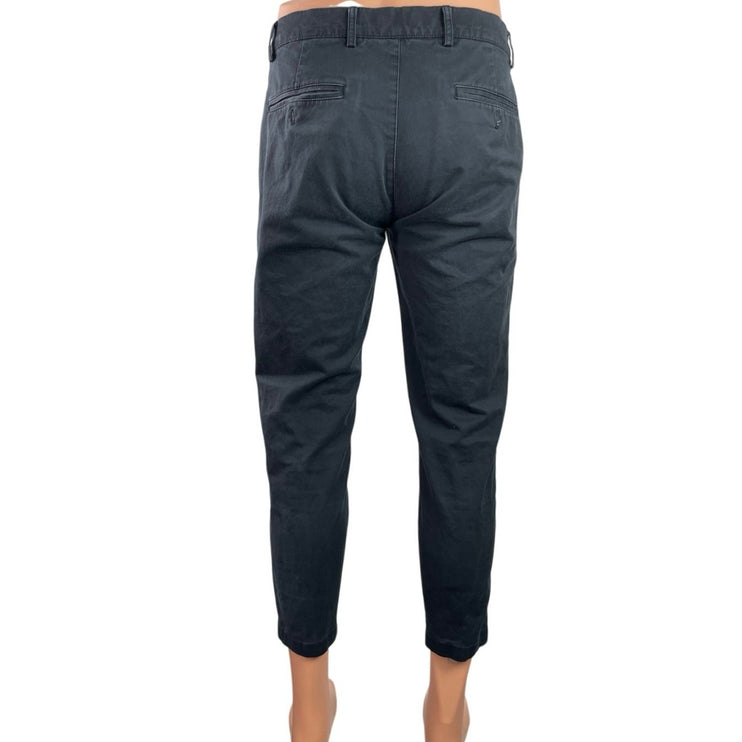 Club Monaco Men's Gray Mid Waist Skinny Tapered Leg Chino Trousers Pants Size 30