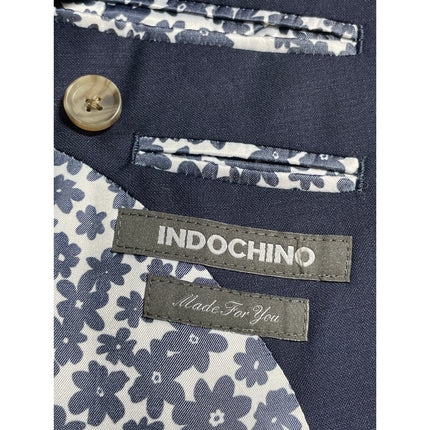 Indochino Mens Blue Classic Blazer Coat Straight Trousers Dress Pants Suit Set M
