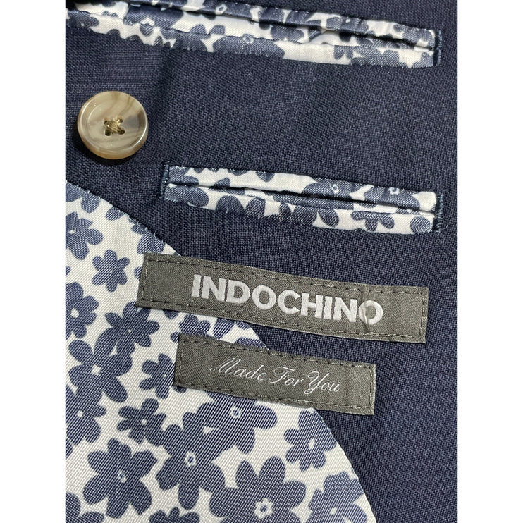 Indochino Mens Blue Classic Blazer Coat Straight Trousers Dress Pants Suit Set M