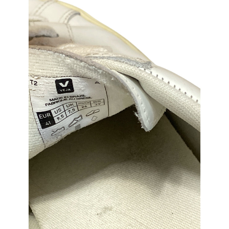 Veja Esplar Women White Leather Lace Up Low Top Athletic Sneakers Shoes Size 9.5