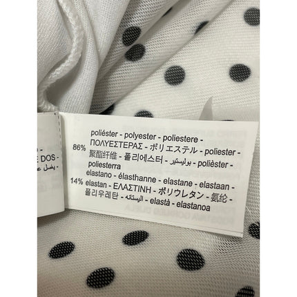 Zara Women's White Black Polka Dots Ruched Draped Flowy Mesh Maxi Skirt Size S