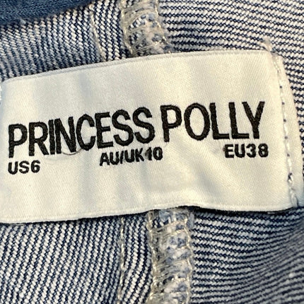 Princess Polly Womens Blue Denim Jean Cutout Sleeveless Cami A Line Mini Dress 6