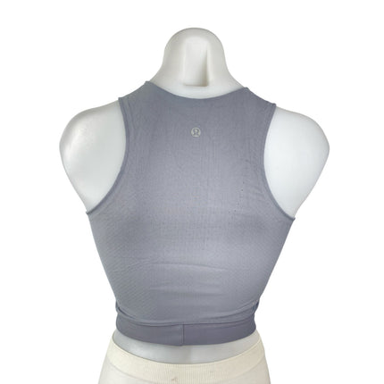 Lululemon Women's Gray Sleeveless Racerback Activewear Sposrts Crop Tank Top S