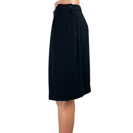 Liz Claiborne Women's Black Pleated High Waisted Pencil Mini Skirt Size 10 P
