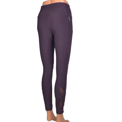 Mondetta Purple Mesh Pockets High Rise Ankle Skinny Pull On Yoga Leggings Size S