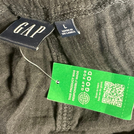 NEW Gap Women's Black Drawstring Wide Leg High Rise Casual Mini Shorts Size L