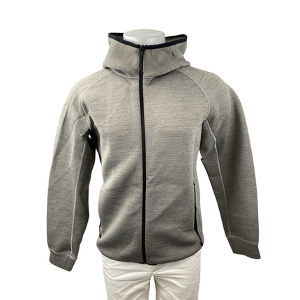 Uniqlo Men's Gray Beige Full Zip Long Sleeve Hooded Hoodie Coat Jacket Size M