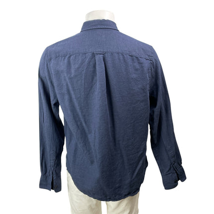 Todd Snyder Men's Navy Blue Long Sleeves Collared Casual Button Down Shirt Top M