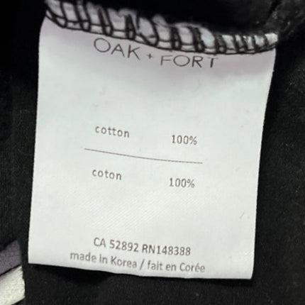 Oak + Fort Women's Black White Knit Sleeveless Square Neck Crop Tank Top Size S