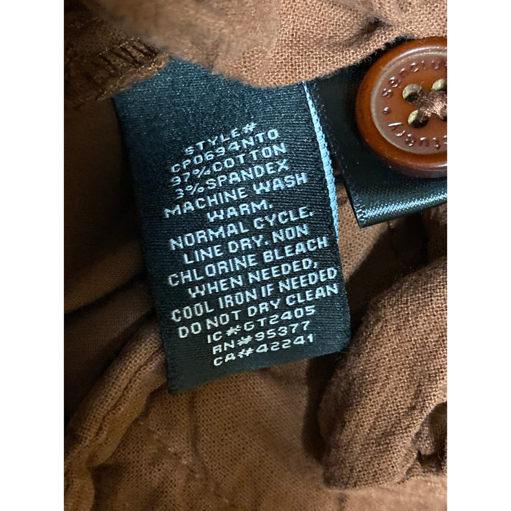 Sanctuary Women's Brown High Waisted Loose Fit Straight Trousers Cargo Pants 30