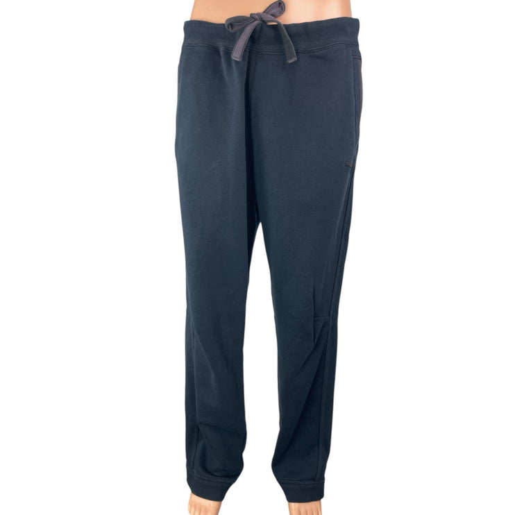 Puma Men's Black Drawstring Elastic Waist Straight Leg Joggers Sweatpants Size L