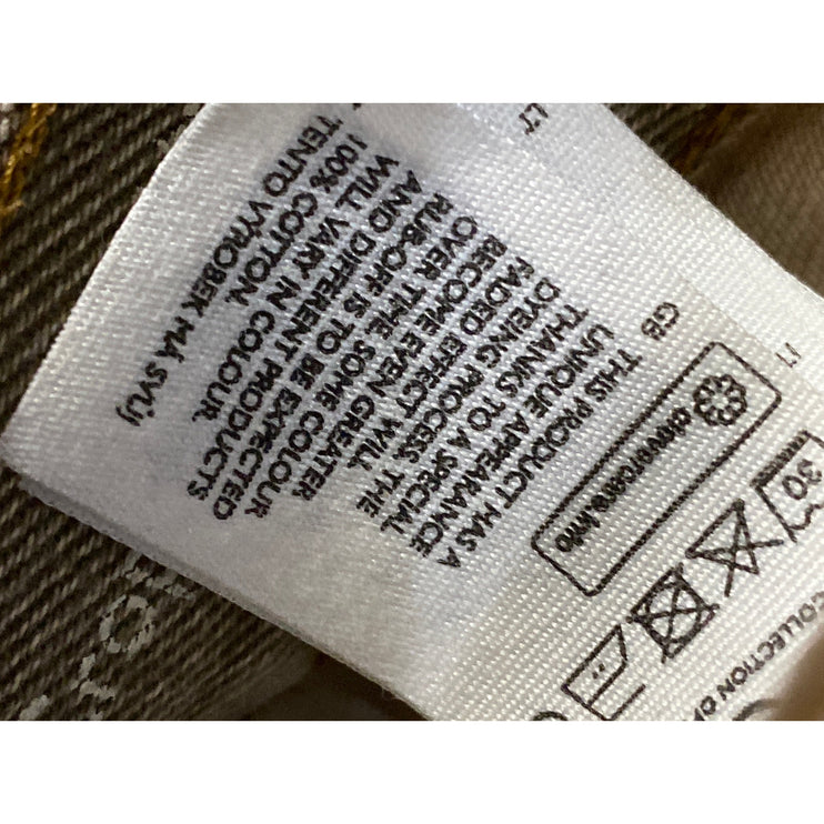 Cos Women's Green Gray Faded High Rise Wide Leg Baggy Denim Jeans Pants Size 25