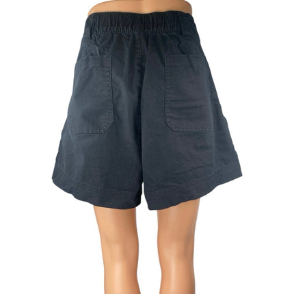 Old Navy OG Chino Women's Navy Blue High Rise Button Zip Utility Shorts Size L