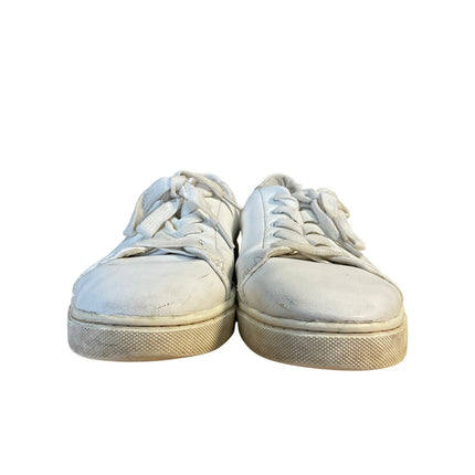 Joie Harvard Women's All White Lace Up Vegan Leather Sneakers Shoes Size 8.5M