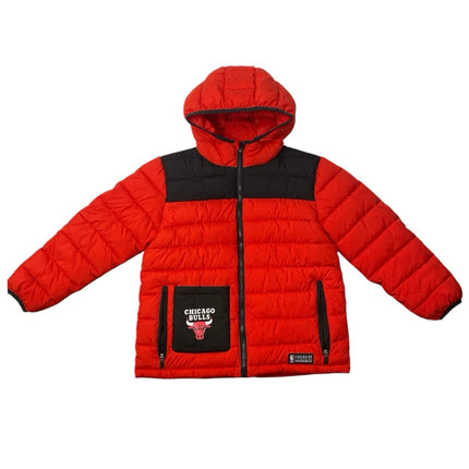 NBA Chicago Bulls Red  Double Dribble Reversible Packable Puffer Coat Jacket 12