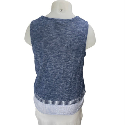 NEW Kenneth Cole Women's Blue Sleeveless Knit Round Neck Shirt Tank Top Size XL