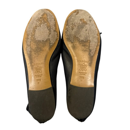 Margaux The Demi Women's Dark Blue Nappa Leather Bow Ballet Flats Size 9M