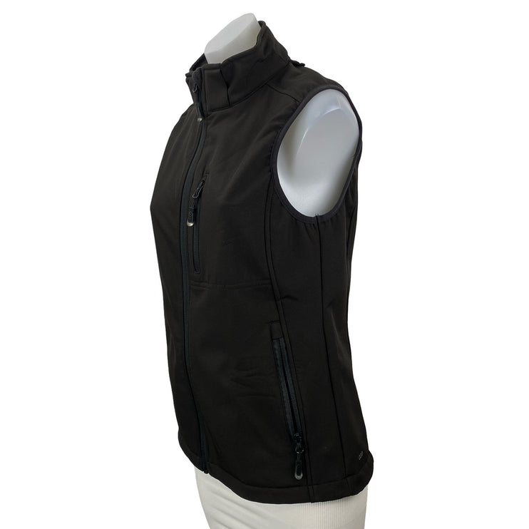 33000ft Women's Black Sleeveless Turtleneck Full Zip Outdoor Vest Jacket Size S