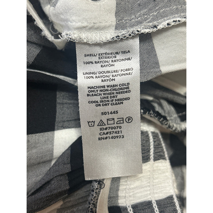 Ann Taylor LOFT Black White Gingham Check Sleeveless Cropped Jumpsuit Size M
