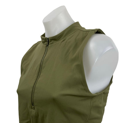 Recess Peekaboo Green Sleeveless Athletic Activewear Crop Tank Sports Bra Top M