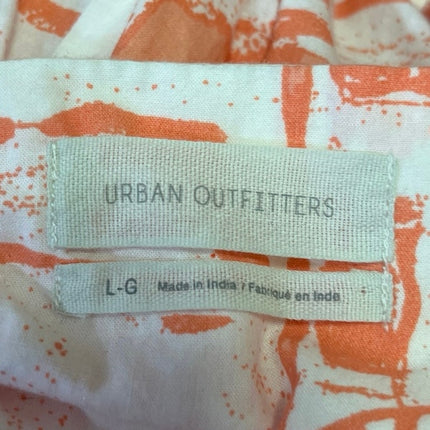 Urban Outfitters Wonderland Orange Puff Sleeve Ruffle Cutout Mini A-Line Dress L