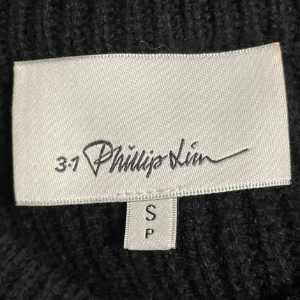 3.1 Phillip Lim Black Sleeveless Draped Wool Twist Front Tank Sweater Dress S