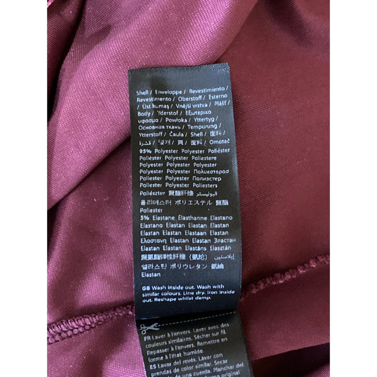 NA-KD Maroon Velvet Velour Sleeveless Cami Camisole Cowl Neck Crop Tank Top XS