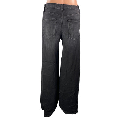 FRAME Women's Black High Waisted Relaxed Baggy Wide Leg Denim Jeans Pants Sz 29