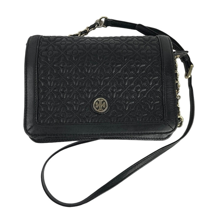 Tory Burch Bryant Quilted Flap Leather Small Crossbody Shoulder Bag Handbag