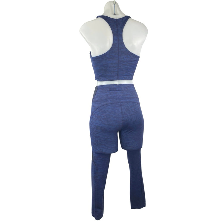 Outdoor Voices Tech Sweat Women's Blue Activewear Workout Yoga Matching Set Sz S