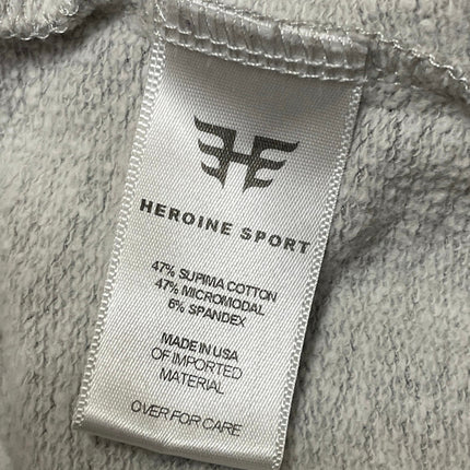 Heroine Sport Women's Gray Long Sleeve Hoodie Hooded Boxy Sweatshirt Top Size XS