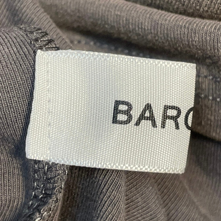 Barcode Gray Knitted Belted Shoulder Sleeveless Crew Neck Crop Tank Top Size S