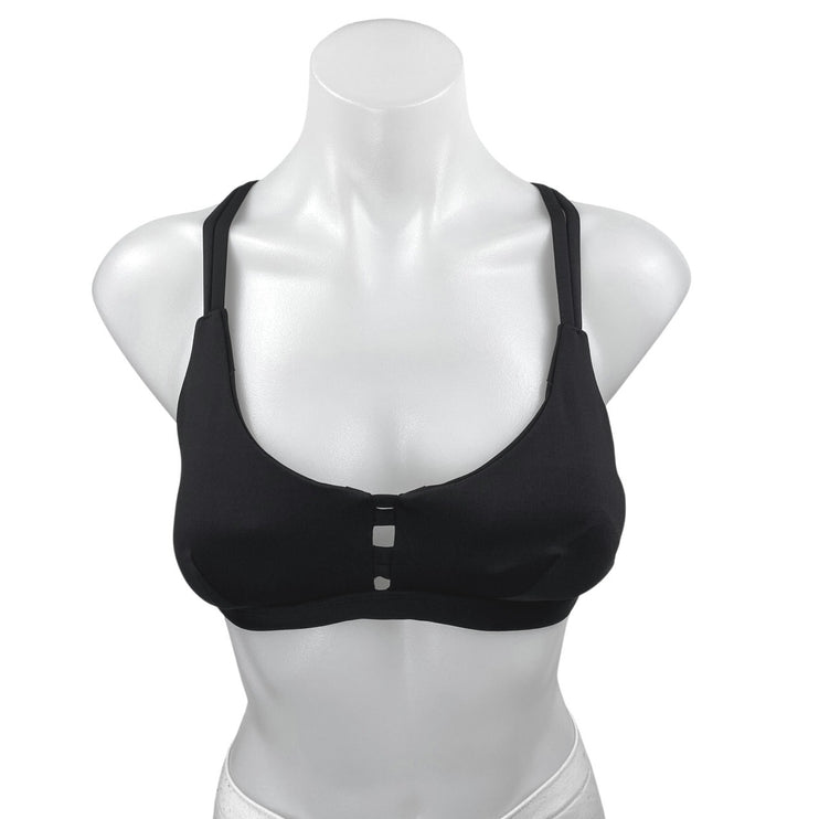 Hurley Black Sleeveless Strappy Crossback Yoga Athletic Sports Bra Crop Top Sz M