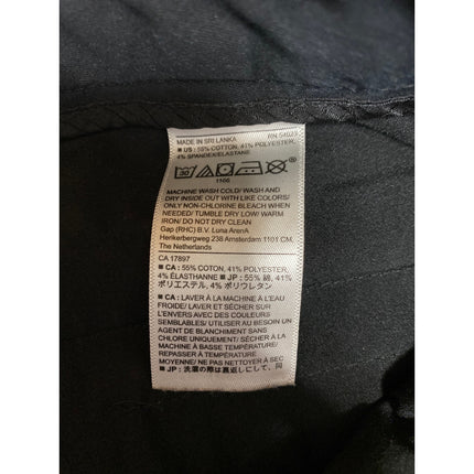 Banana Republic Men's Black High Waaist Slim Trousers Chino Khaki Pants 34x32