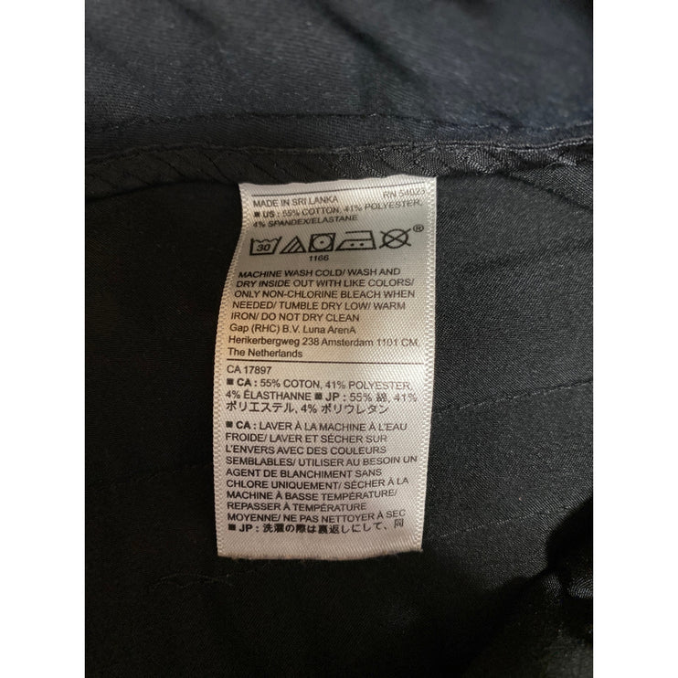 Banana Republic Men's Black High Waaist Slim Trousers Chino Khaki Pants 34x32