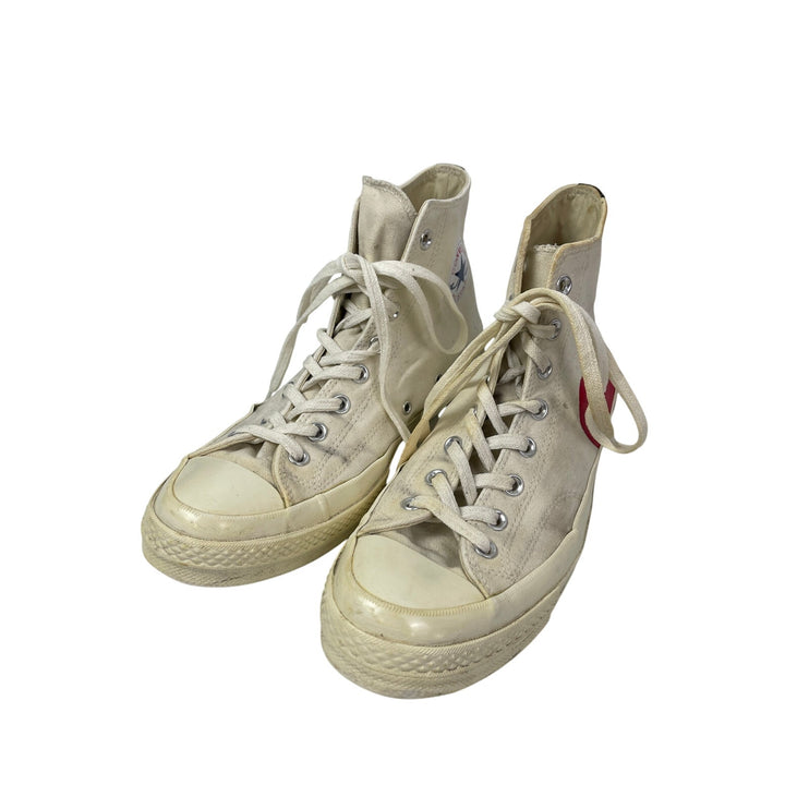 Converse Chuck Taylor x Comme Des Garcons Play White High Top Sneakers Shoes 12