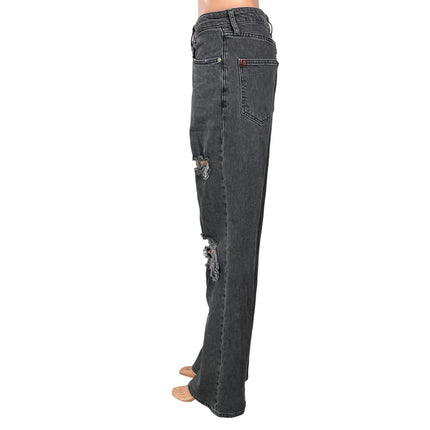Urban Outfitters BDG Women's Black Washed Distressed Flare Denim Jeans Size 29
