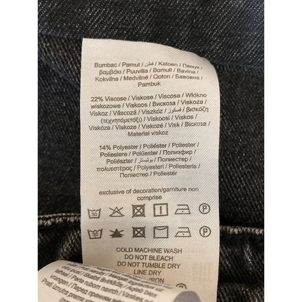 ONLY Women's Black High Rise Cuffed Boyfriend Skater Denim Jean Shorts Size S