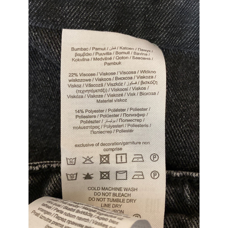 ONLY Women's Black High Rise Cuffed Boyfriend Skater Denim Jean Shorts Size S