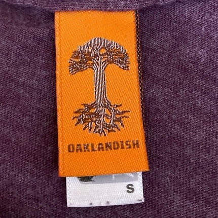 Oaklandish Women's Purple White Sleeveless Graphic Print Bridge Tank Top Size S