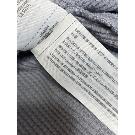Abercrombie & Fitch Women's Gray Waffle Knit Long Sleeve Thermal T Shirt Top M
