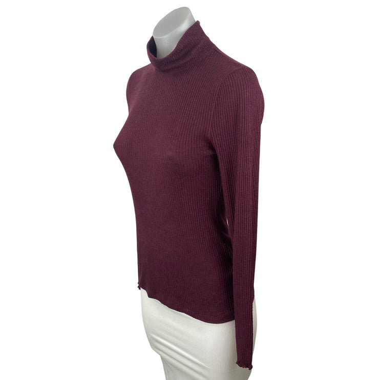 Abercrombie & Fitch Women's Red Turtleneck Long Sleeve Knit Sweater Top Size S