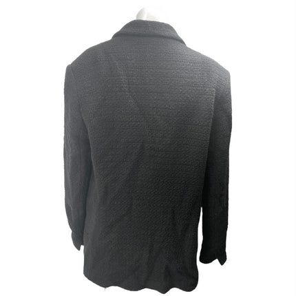 MNG Mango Women's Black Double Breasted Long Sleeve Pea Coat Jacket Size XL