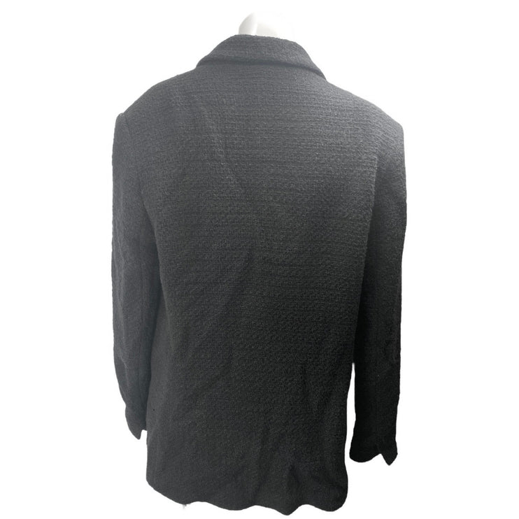 MNG Mango Women's Black Double Breasted Long Sleeve Pea Coat Jacket Size XL