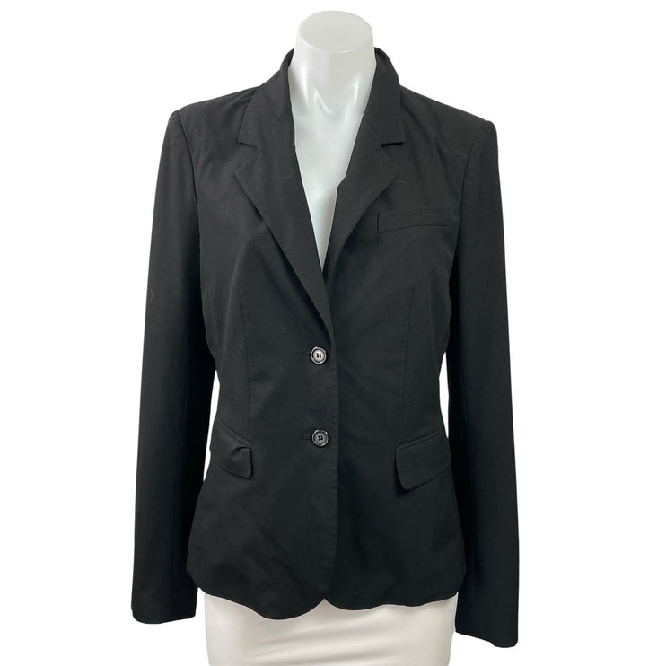 The Limited Womens Black Button Long Sleeve Pockets Blazer Coat Suit Jacket Sz 8