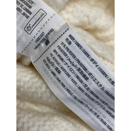 Abercrombie & Fitch Women's White Cable Knit Crewneck Long Sleeve Sweater Top XS