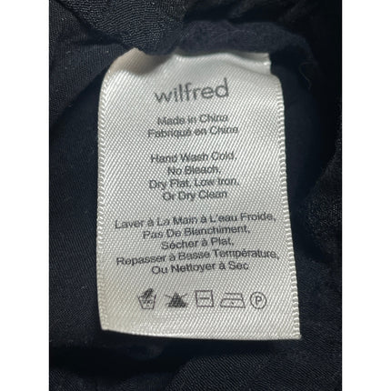 Aritzia Wilfred Women's Black Elastic Waist High Rise Tapered Trouser Pants XXS