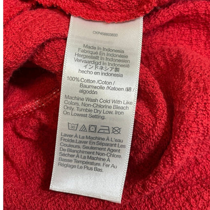 Madewell Womne's Red Puff Sleeve Square Neck Babydoll Flare Peplum Blouse Top XS
