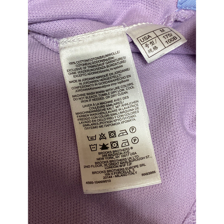 Brooks Brothers Mens Purple Cotton Short Sleeve Performance Polo Shirt Top Sz M